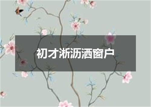 初才淅沥洒窗户