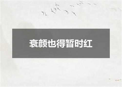 衰颜也得暂时红