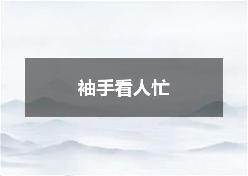 袖手看人忙