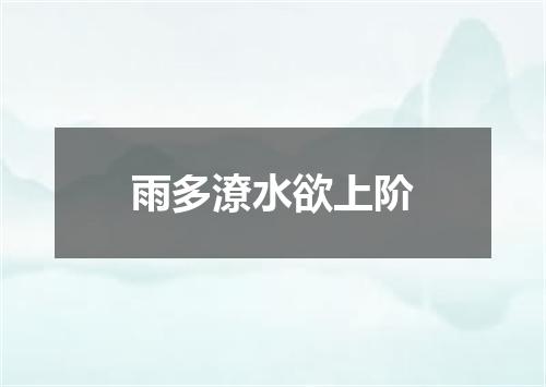 雨多潦水欲上阶
