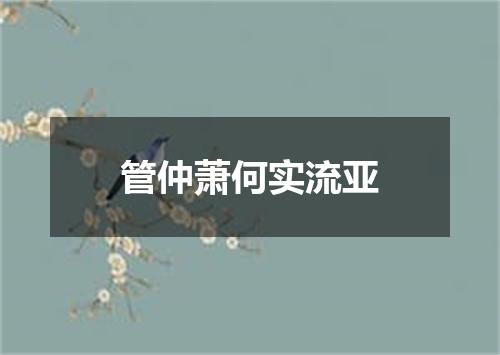 管仲萧何实流亚