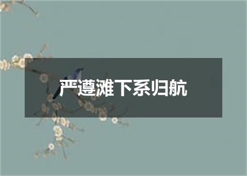 严遵滩下系归航