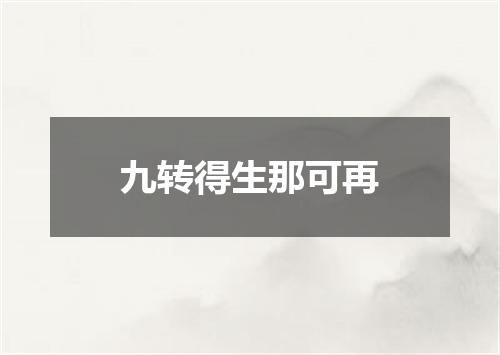 九转得生那可再