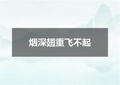 烟深翅重飞不起