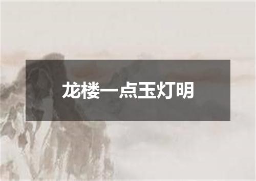 龙楼一点玉灯明