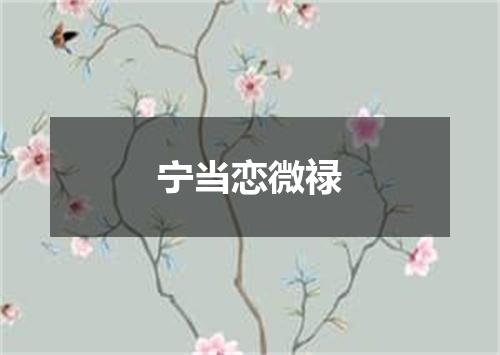 宁当恋微禄