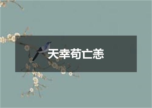 天幸苟亡恙