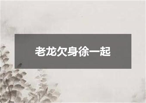 老龙欠身徐一起