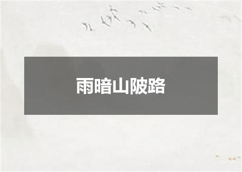 雨暗山陂路