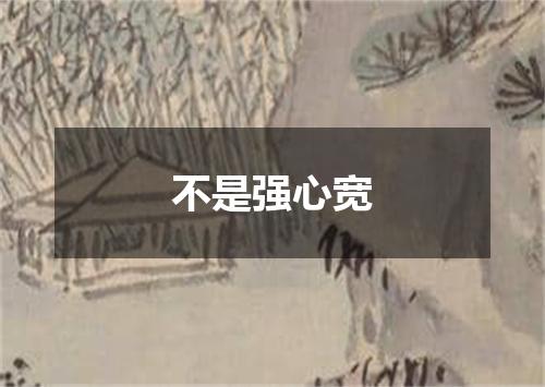 不是强心宽