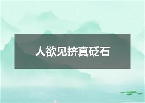 人欲见挤真砭石