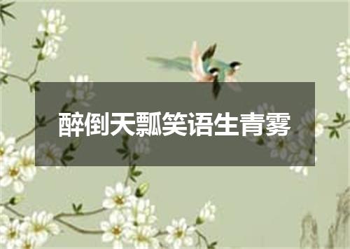 醉倒天瓢笑语生青雾