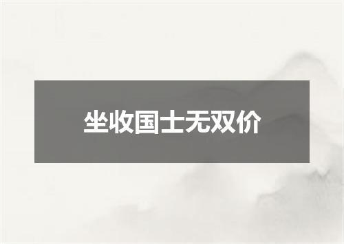 坐收国士无双价