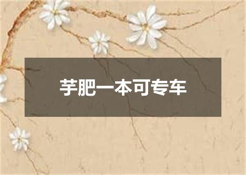 芋肥一本可专车