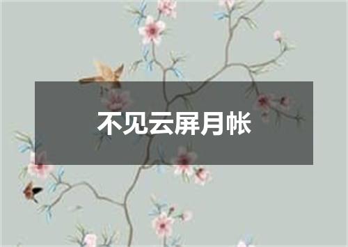 不见云屏月帐