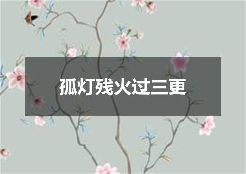 孤灯残火过三更