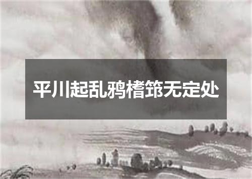 平川起乱鸦榰筇无定处