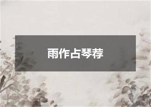 雨作占琴荐