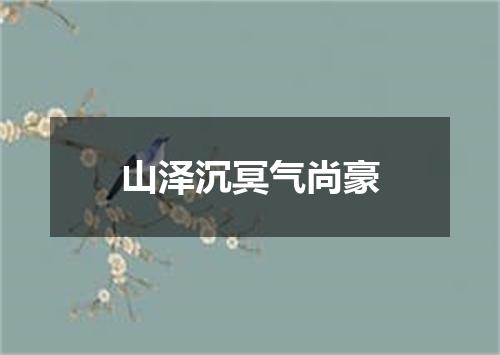 山泽沉冥气尚豪