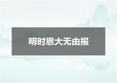明时恩大无由报