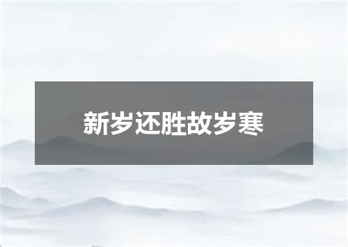 新岁还胜故岁寒