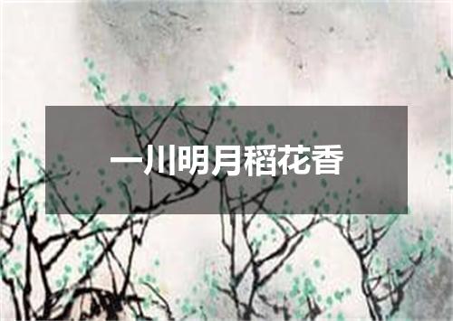 一川明月稻花香