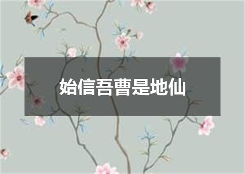始信吾曹是地仙