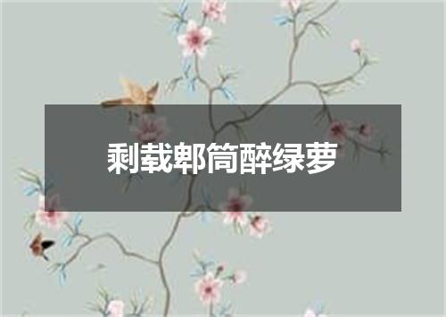 剩载郫筒醉绿萝