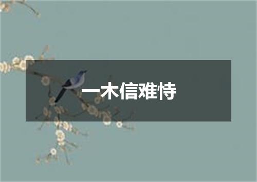 一木信难恃