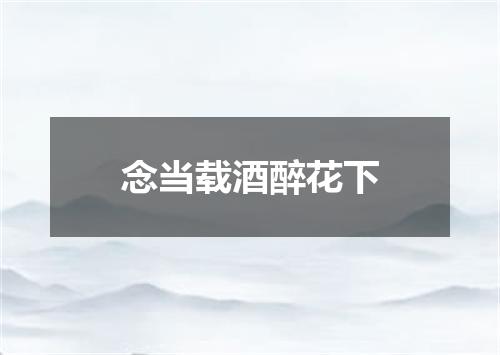 念当载酒醉花下