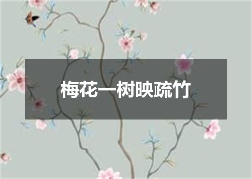 梅花一树映疏竹