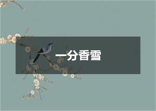一分香雪