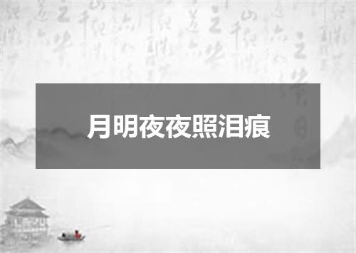 月明夜夜照泪痕