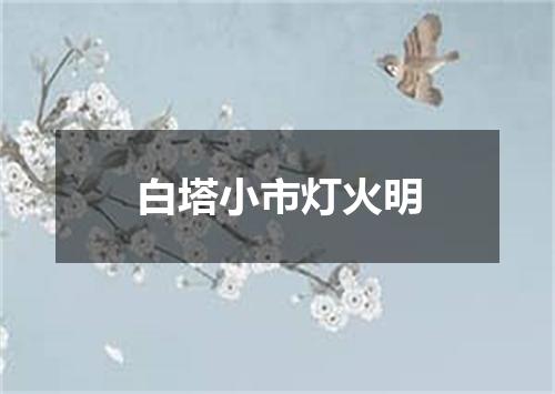白塔小市灯火明