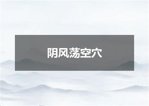 阴风荡空穴