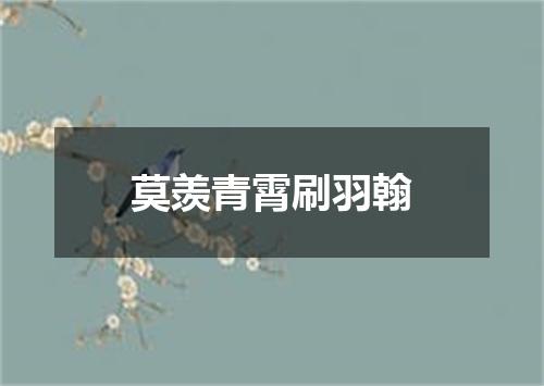 莫羡青霄刷羽翰