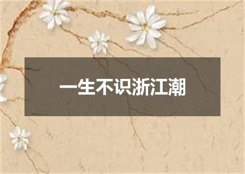 一生不识浙江潮