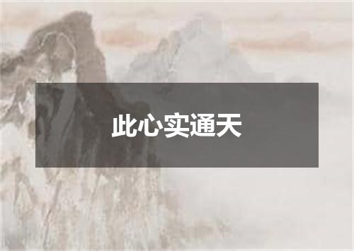 此心实通天