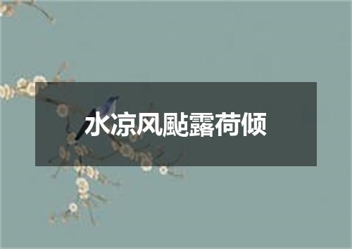 水凉风颭露荷倾