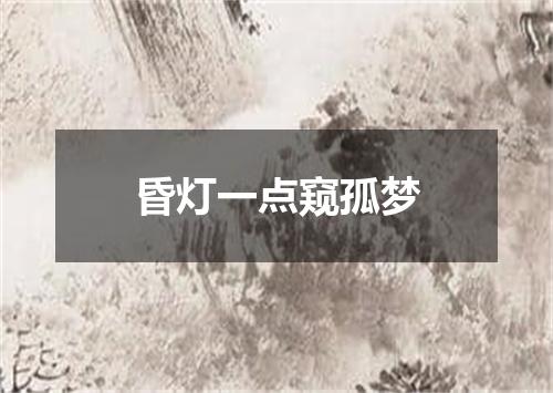 昏灯一点窥孤梦