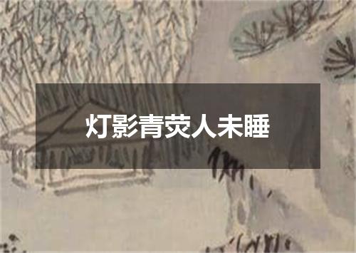 灯影青荧人未睡