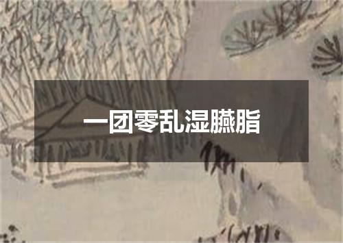 一团零乱湿臙脂