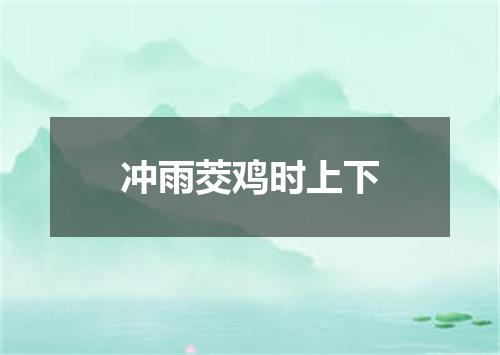 冲雨茭鸡时上下