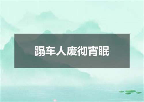 蹋车人废彻宵眠