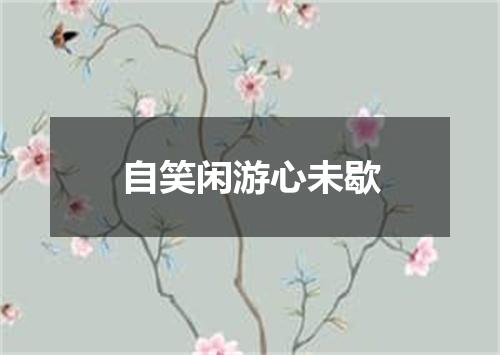 自笑闲游心未歇