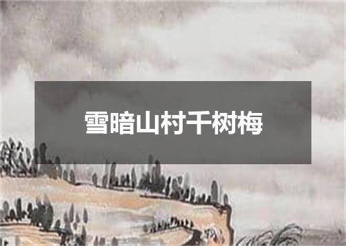 雪暗山村千树梅