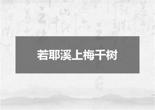 若耶溪上梅千树