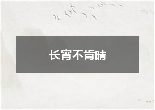 长宵不肯晴
