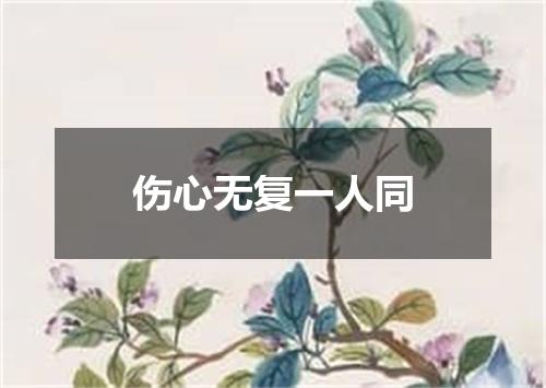 伤心无复一人同