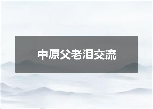 中原父老泪交流